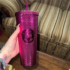 STARBUCKS PINK STUDDED TUMBLER NWOT